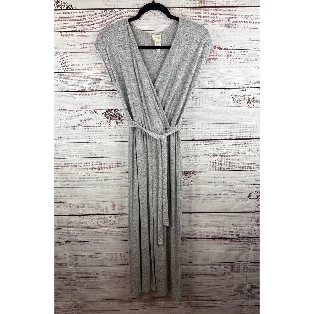 Womens Caution to the Wind Anthro Black White Knit V Neck Jumpsuit Romper Sz S